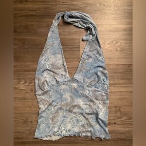 Blue Halter Top